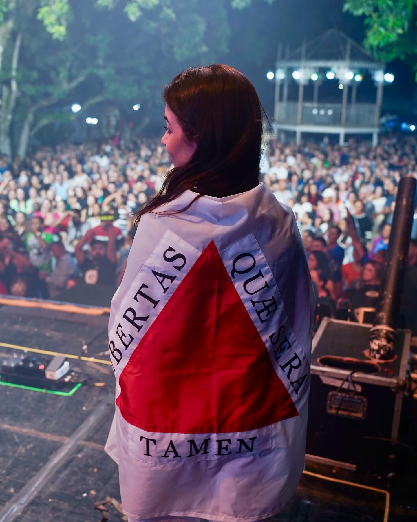 A bandeira de Minas na frente